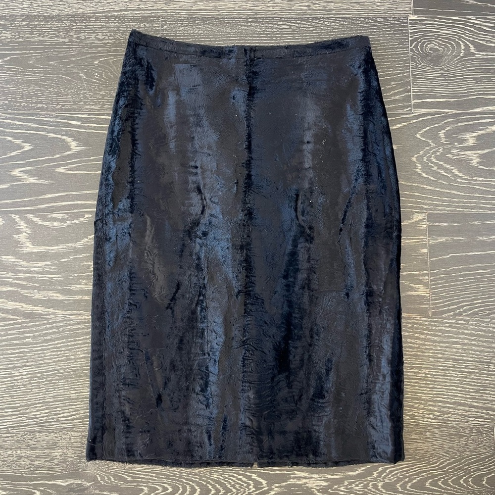 Auth VTG INTREND Faux Fur Skirt